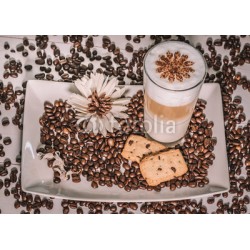 Fototapeta kawa z fasolą i cynamonem